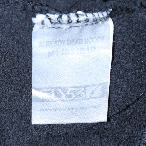 Fly53 Men's Black Already Dead Skull Graphic Pullover Hoodie Size L