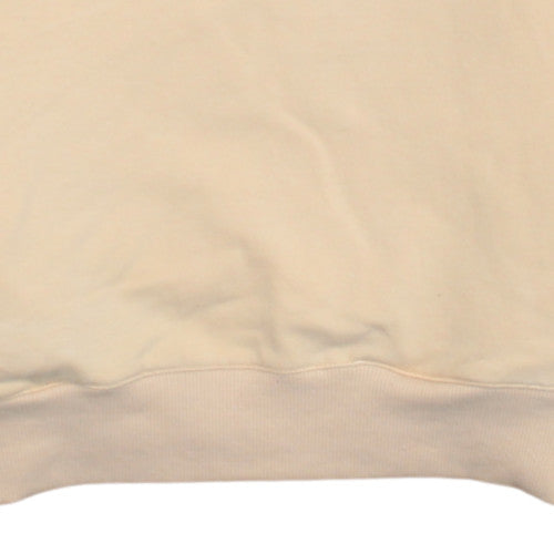 FILA Womens Beige XS Pullover Sweatshirt Crew Neck Cotton Blend