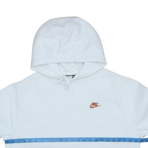 Nike Men’s White Pullover Fleece Hoodie M Logo Sportswear