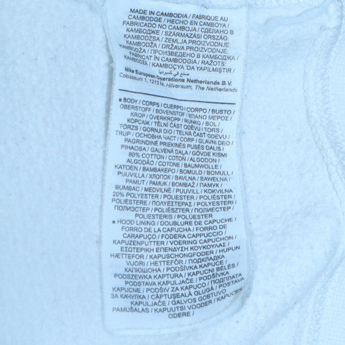 Nike Men’s White Pullover Fleece Hoodie M Logo Sportswear