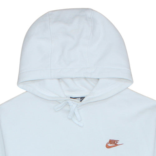 Nike Men’s White Pullover Fleece Hoodie M Logo Sportswear