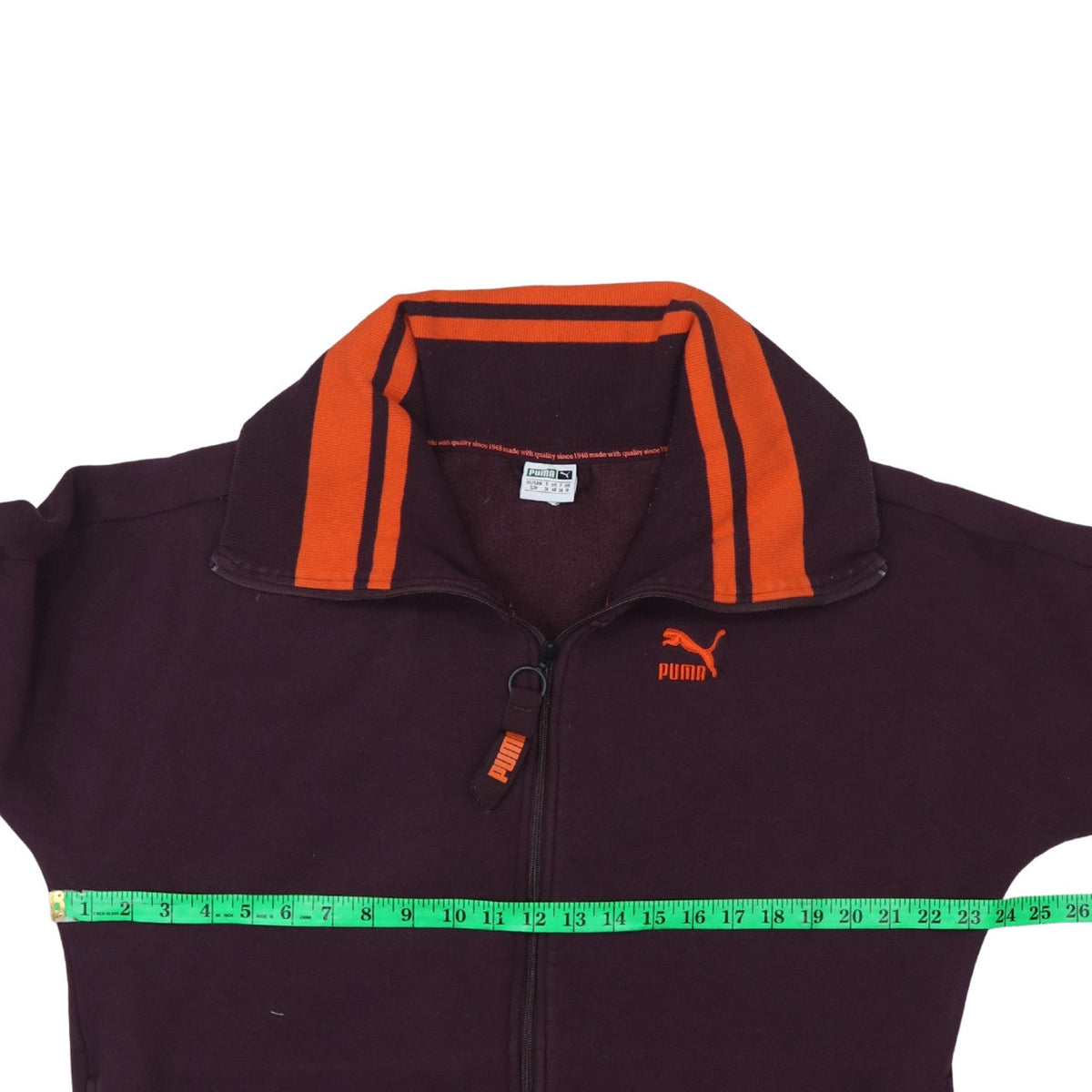 Puma Womens Purple Orange Track Jacket Size 10 Full Zip Sportswear