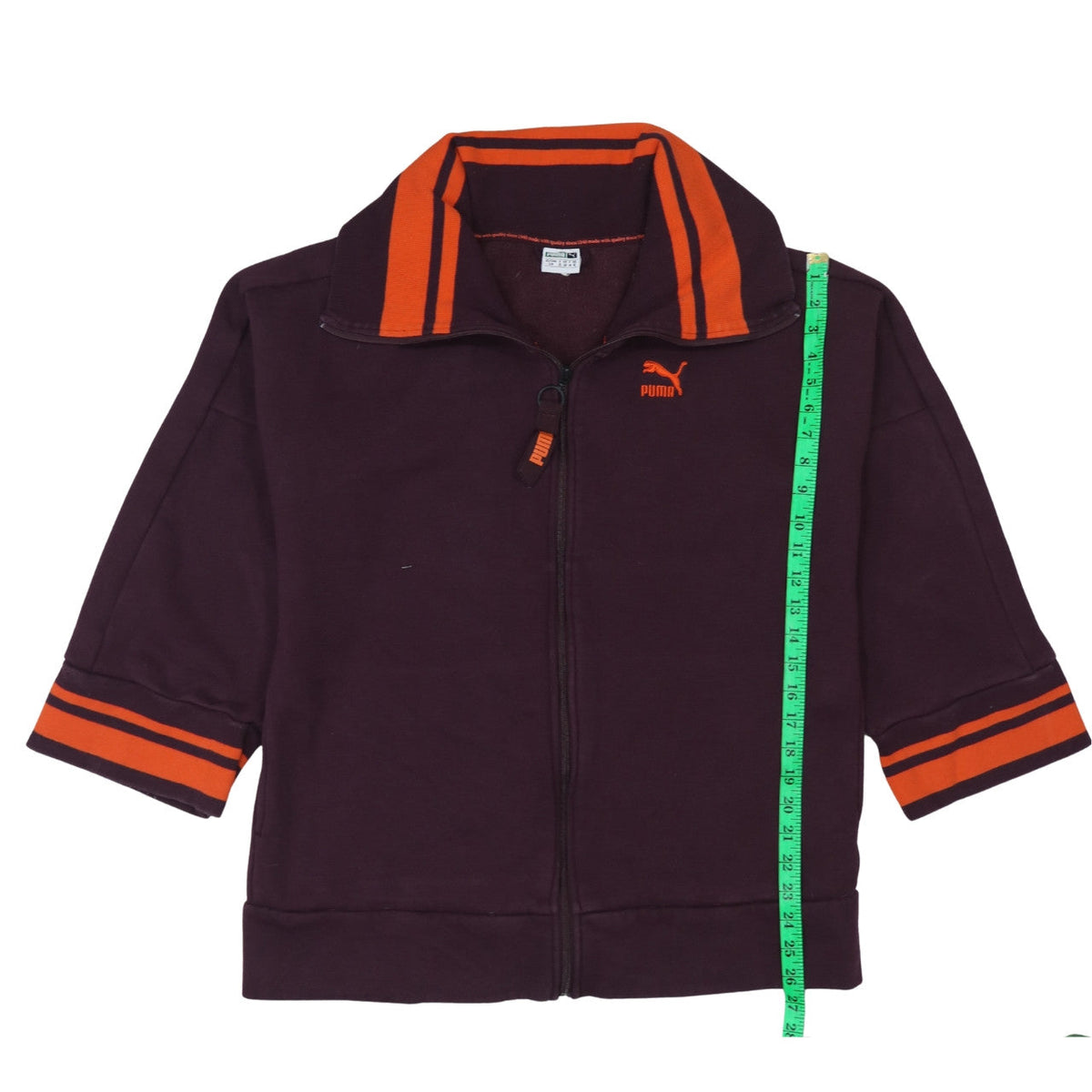 Puma Womens Purple Orange Track Jacket Size 10 Full Zip Sportswear