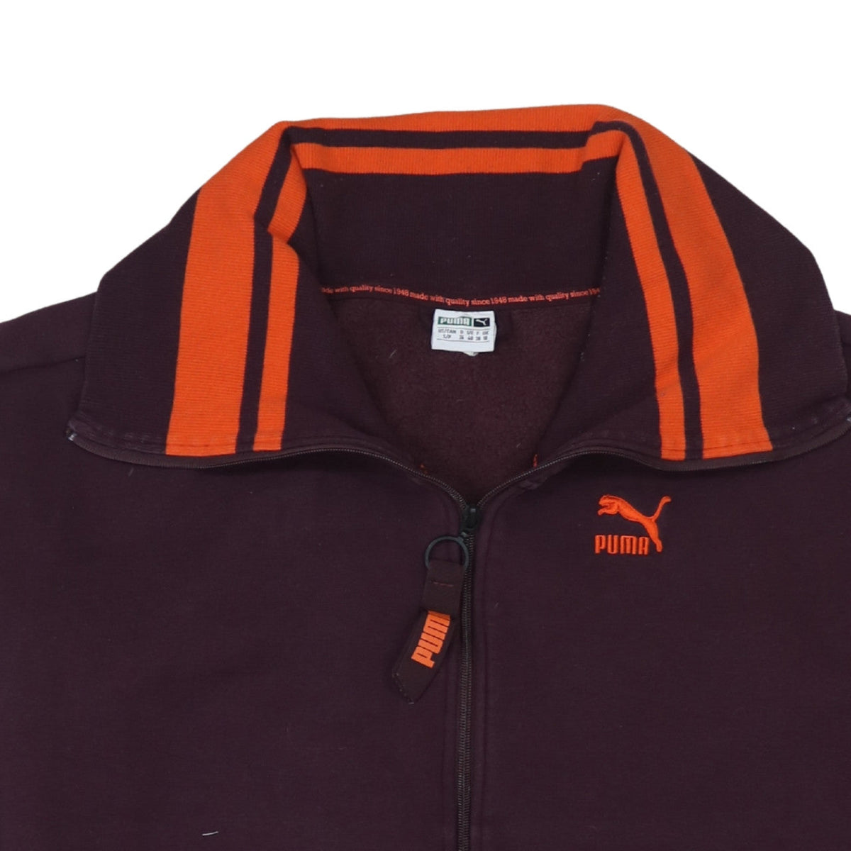 Puma Womens Purple Orange Track Jacket Size 10 Full Zip Sportswear