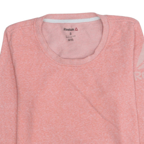 Reebok Women's Pink Crew Neck Pullover Sweatshirt Size S