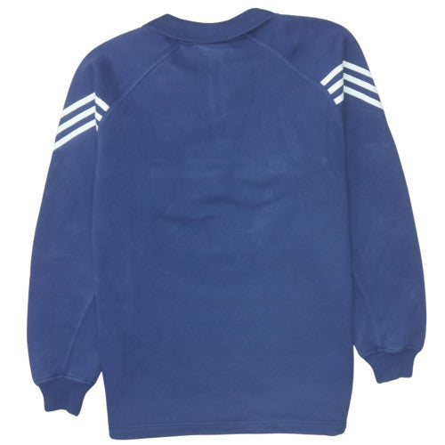 Adidas Men’s Blue 1/4 Zip Fleece Sweatshirt Size S Sports Pullover