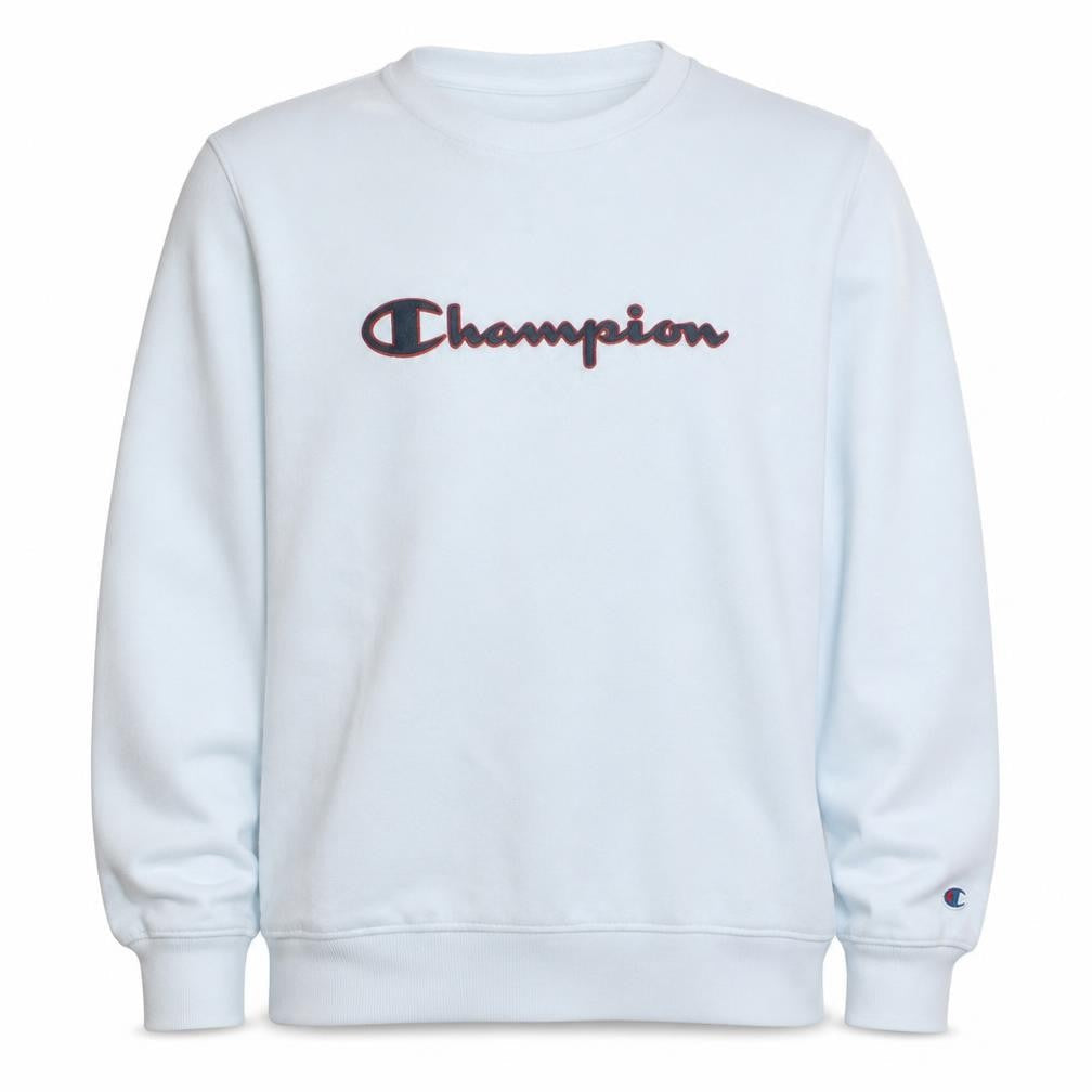 Champion Boys White 2XL Pullover Sweatshirt with Logo Detail