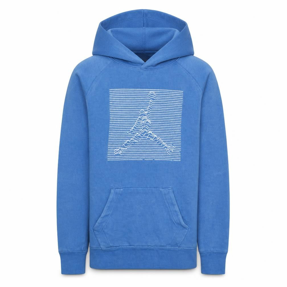 Jordan Boys Blue Pullover Hoodie Medium Graphic Print Jumpman Logo