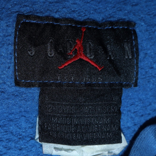 Jordan Boys Blue Pullover Hoodie Medium Graphic Print Jumpman Logo