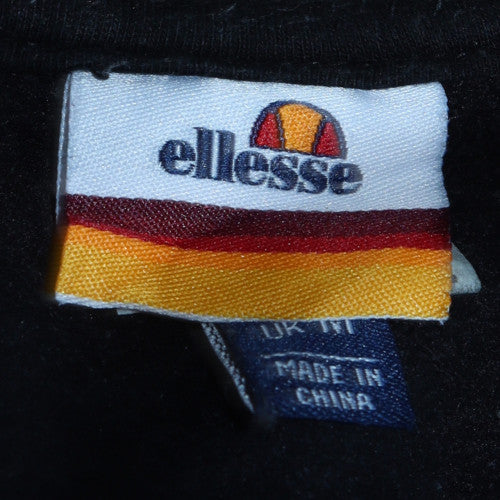 Ellesse Men's Black Pullover Sweatshirt M Crew Neck Logo Print