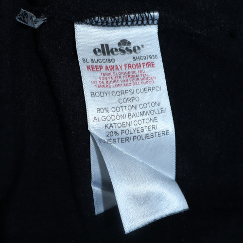 Ellesse Men's Black Pullover Sweatshirt M Crew Neck Logo Print