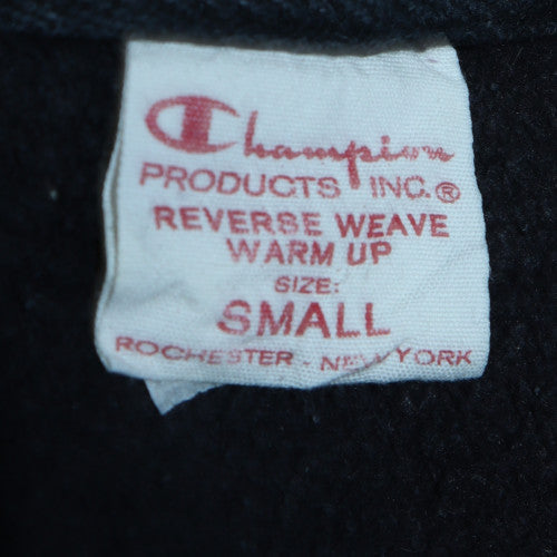 Champion Men's Black Small Reverse Weave Crew Neck Sweatshirt