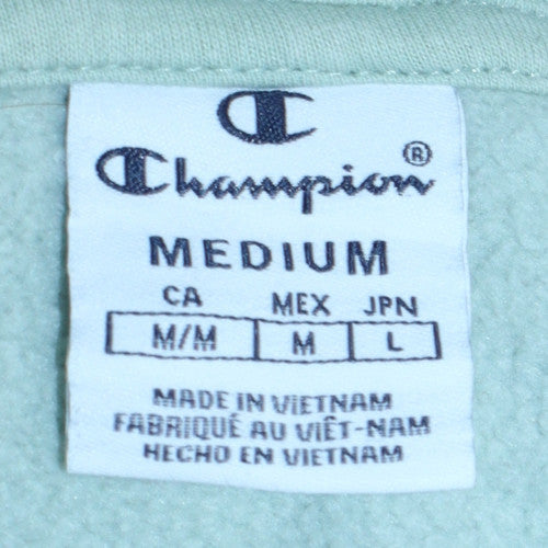 Champion Women’s Green Pullover Hoodie Medium Cotton Blend