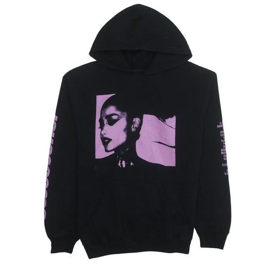 Sweetener World Tour Black Hoodie Women’s L Graphic Pullover Sweatshirt