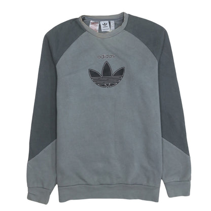 Additional front view of adidas boys’ grey crew neck pullover sweatshirt, size 16, years