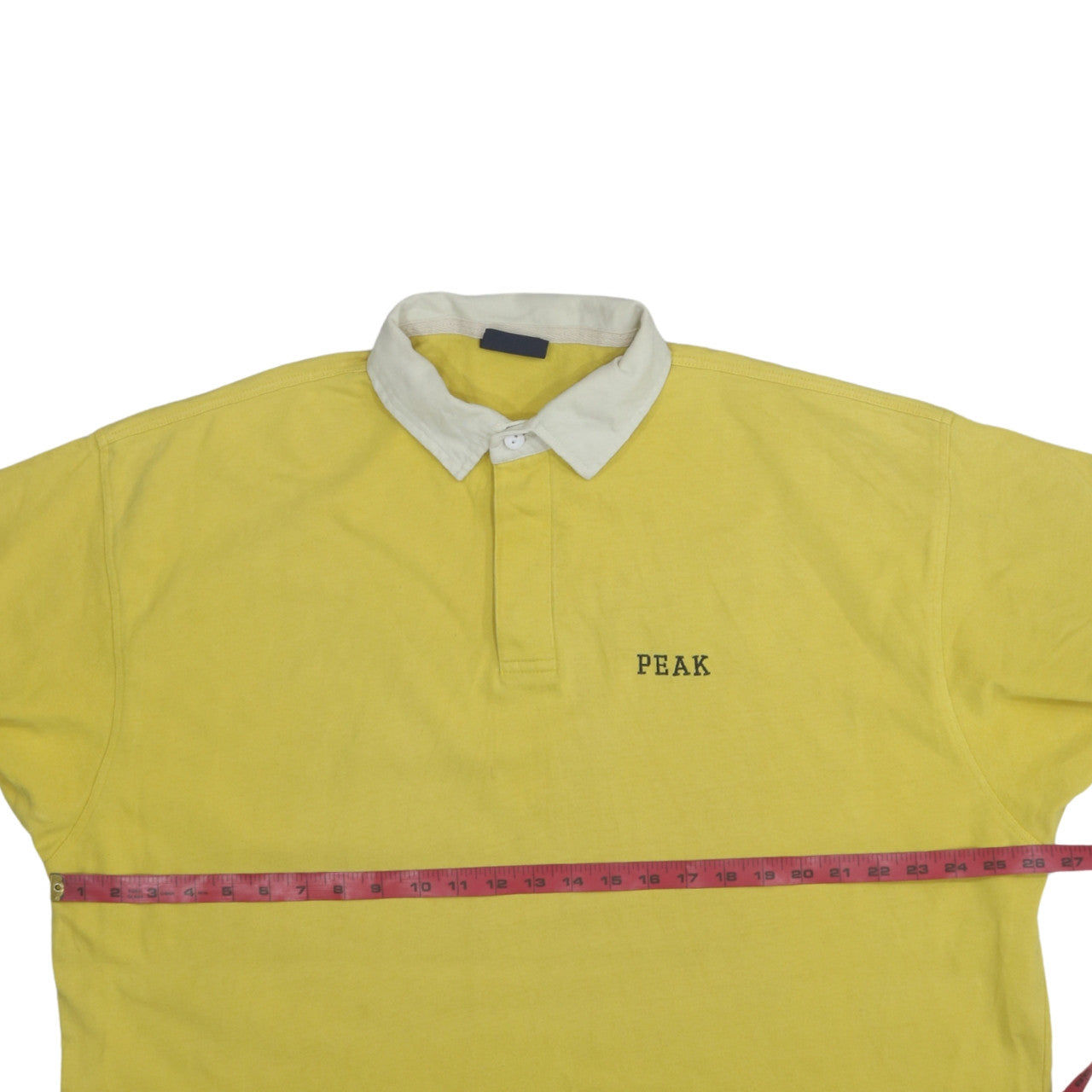 Peak Performance Men's Yellow Short Sleeve Cotton Polo Shirt M