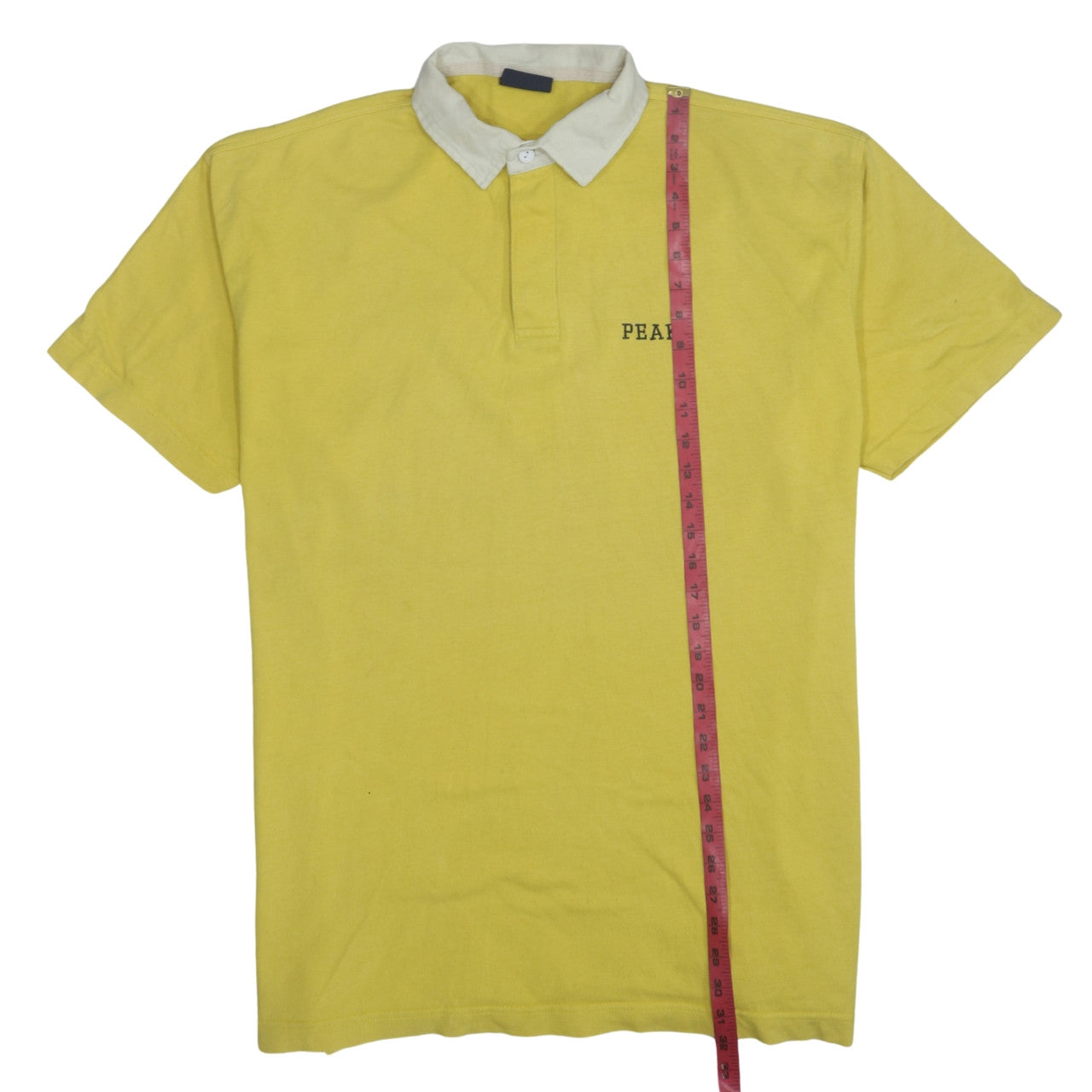 Peak Performance Men's Yellow Short Sleeve Cotton Polo Shirt M