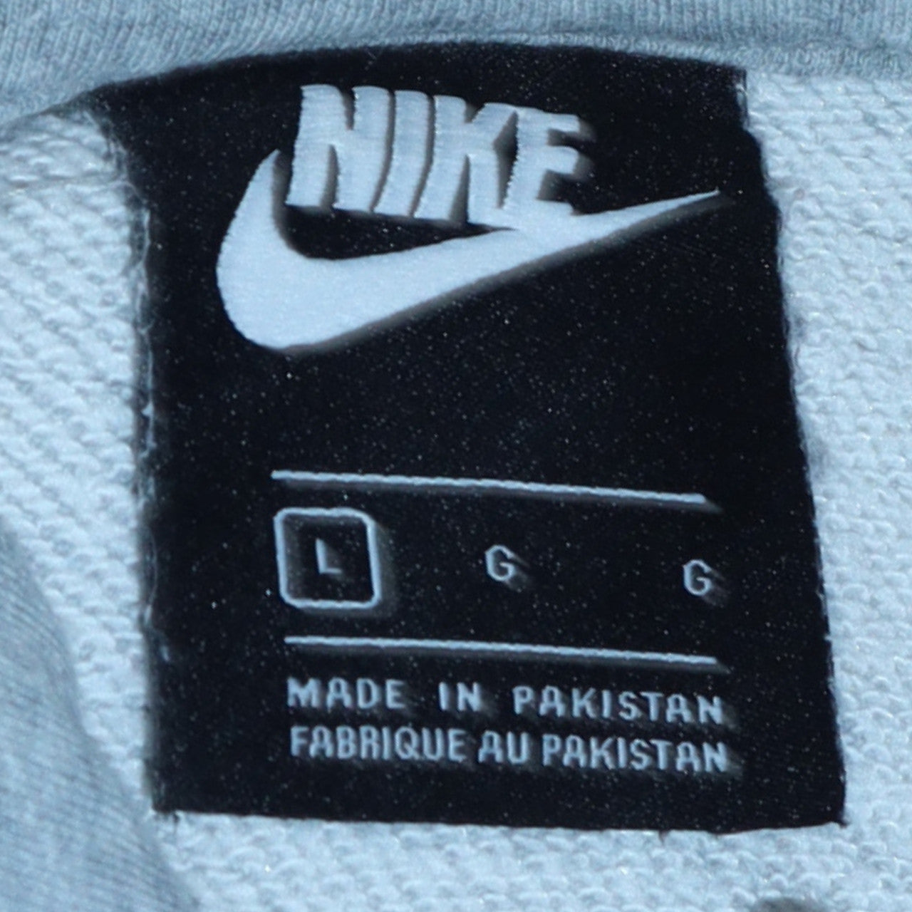 Nike Men's Grey Pullover Hoodie L Cotton Blend Sportswear