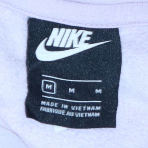 Nike Men's Purple Pullover Hoodie M Fleece Logo Sportswear