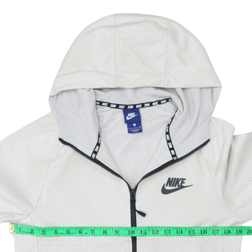 Nike Men's White Full Zip Hooded Sweatshirt Size S Lightweight