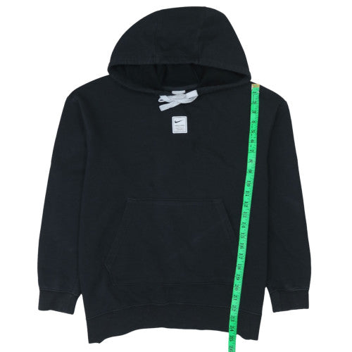 Nike Men's Black Small Pullover Hoodie with Logo and Kangaroo Pocket