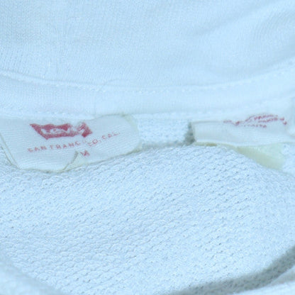 Levi's Men's White Pullover Hoodie M Graphic Logo Sweatshirt