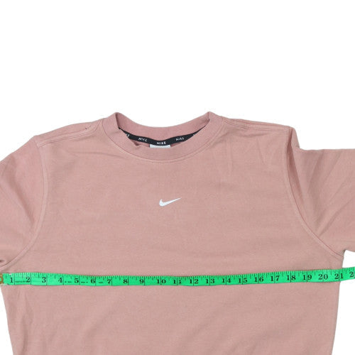 Nike Womens Pink Dri-FIT Crew Neck Pullover Sweatshirt Size S