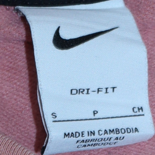 Nike Womens Pink Dri-FIT Crew Neck Pullover Sweatshirt Size S