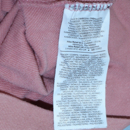 Nike Womens Pink Dri-FIT Crew Neck Pullover Sweatshirt Size S