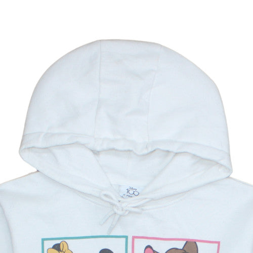 Primark Disney 100 White Hoodie Women 2XS Pullover Graphic Print