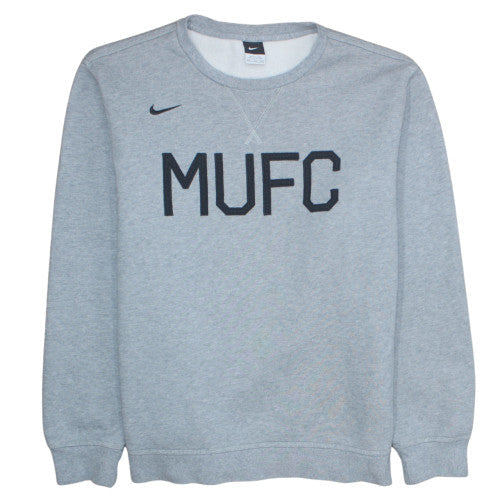 Nike MUFC Men's Grey 2XL Pullover Sweatshirt Crew Neck