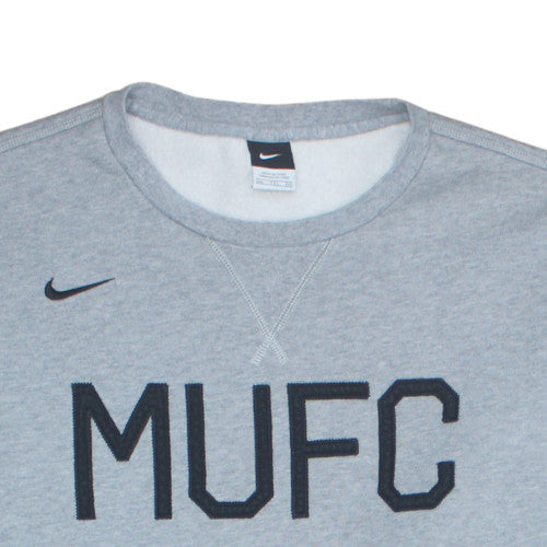 Nike MUFC Men's Grey 2XL Pullover Sweatshirt Crew Neck