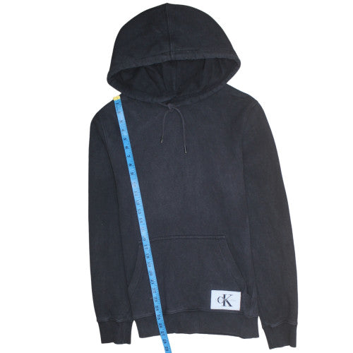 Calvin Klein Mens Black Slim Fit Pullover Hoodie M