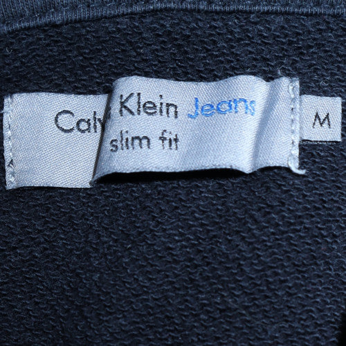 Calvin Klein Mens Black Slim Fit Pullover Hoodie M