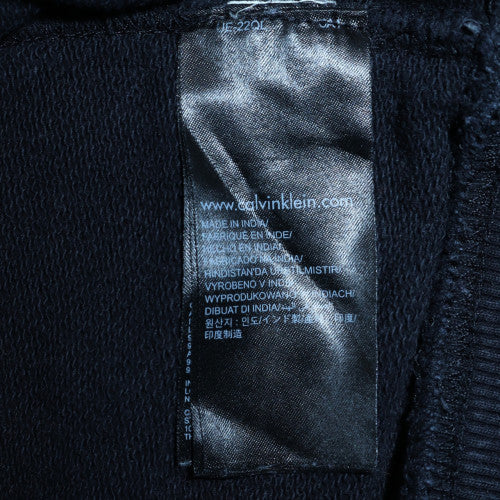 Calvin Klein Mens Black Slim Fit Pullover Hoodie M