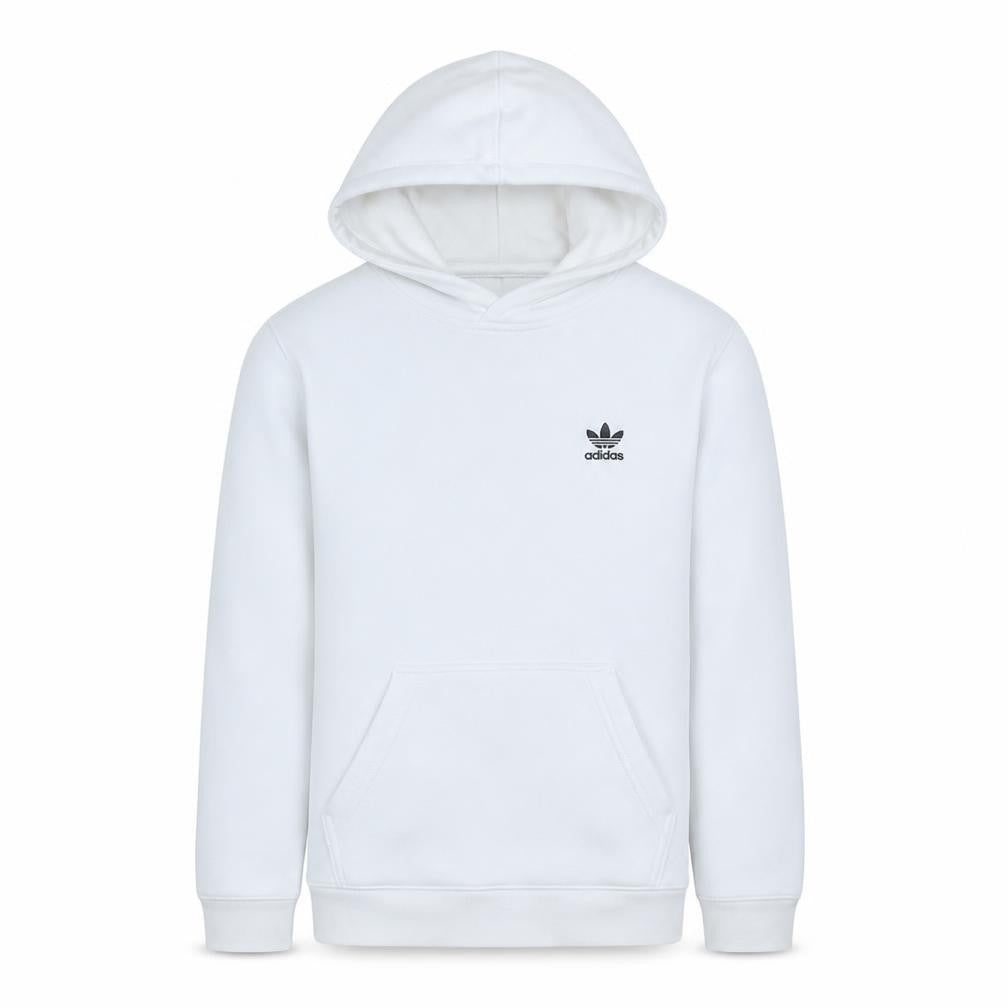 Adidas Men's White Pullover Hoodie S Regular Fit Sports Fleece