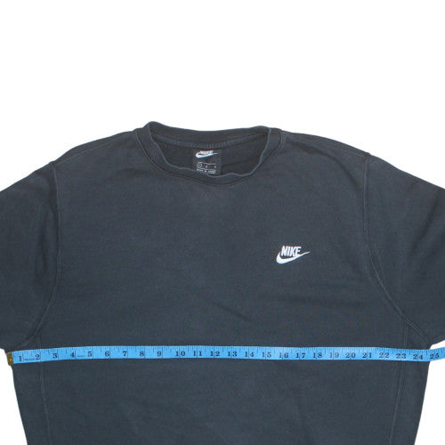 Nike Men's Black Crew Neck Fleece Pullover Sweatshirt L