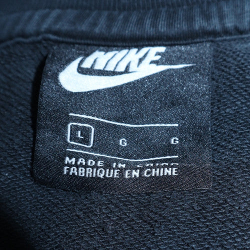 Nike Men's Black Crew Neck Fleece Pullover Sweatshirt L