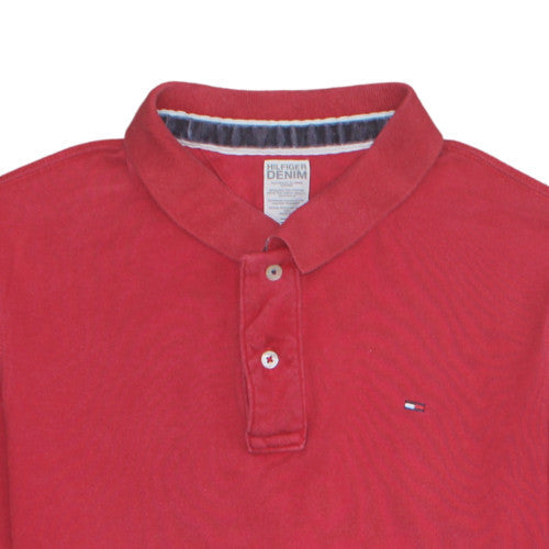 Hilfiger Denim Men's Red Cotton Polo Shirt XL Classic Fit