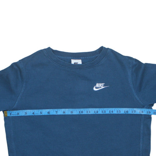 Nike Blue Teens Pullover Crew Neck Sweatshirt L Regular Fit