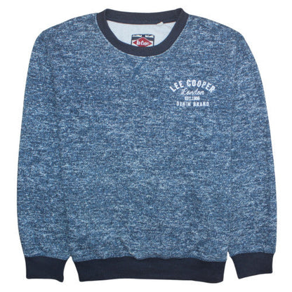 Additional front view of Lee Cooper Men Blue 2XL Pullover Sweatshirt Crew Neck Cotton Blend
