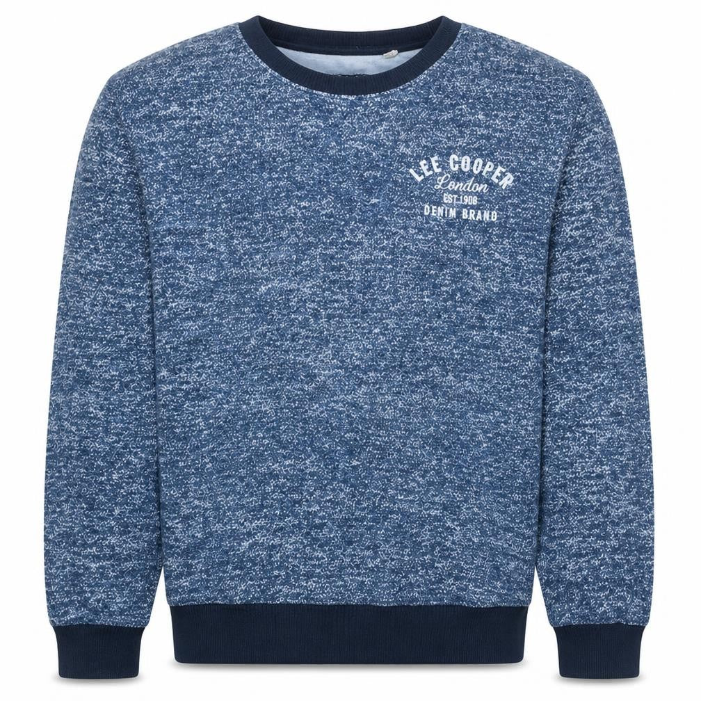 Lee Cooper Men Blue 2XL Pullover Sweatshirt Crew Neck Cotton Blend