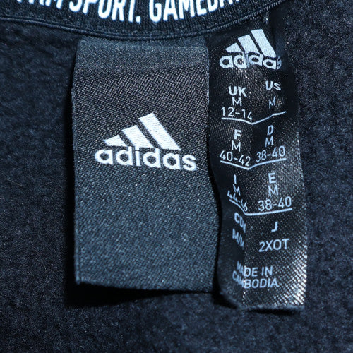 Adidas Womens Black Hoodie UK 12-14 Pullover Long Sleeve Logo Sweatshirt