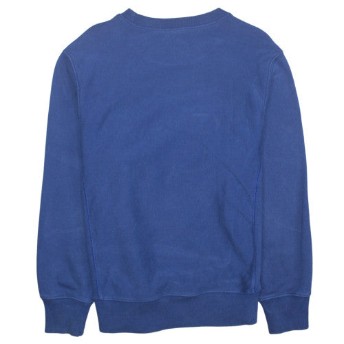 Champion Men's Blue Reverse Weave Sweatshirt Size L Embroidered Logo