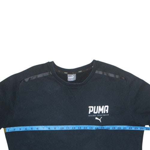 Puma Men's Black Crew Neck Pullover Sweatshirt Size L