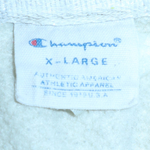 Champion Men's Beige XL Pullover Hoodie Fleece Sportswear