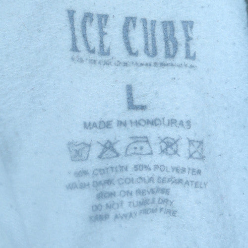 Ice Cube Men's White Pullover Hoodie L Graphic Hip Hop Fleece