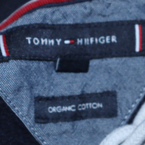 Tommy Hilfiger Men's Blue Pullover Hoodie Size M Embroidered Logo