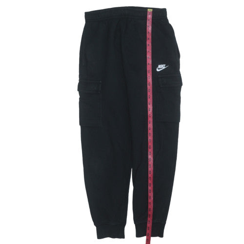 Nike Men's Black Fleece Jogger Trousers Size S Relaxed Fit Activewear