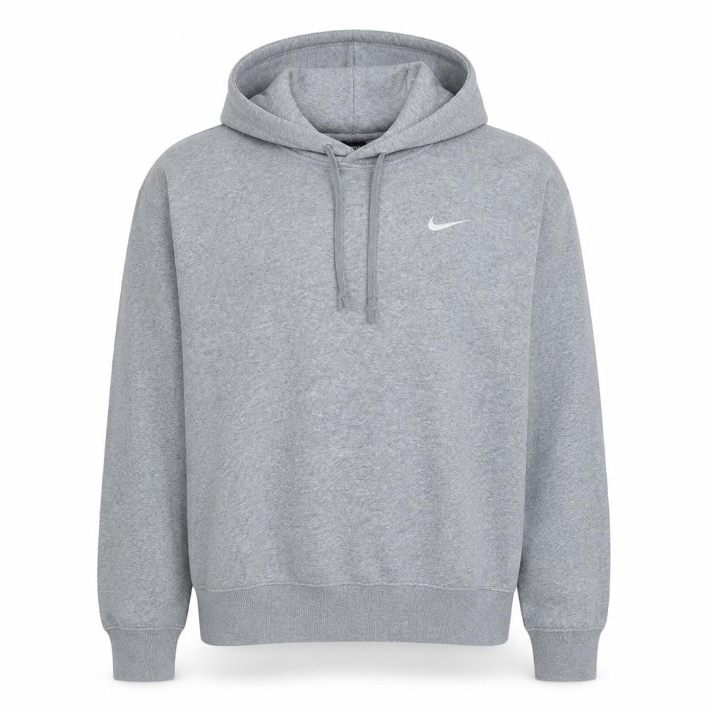 Nike Men Grey Pullover Hoodie S Regular Fit Fleece Sportswear